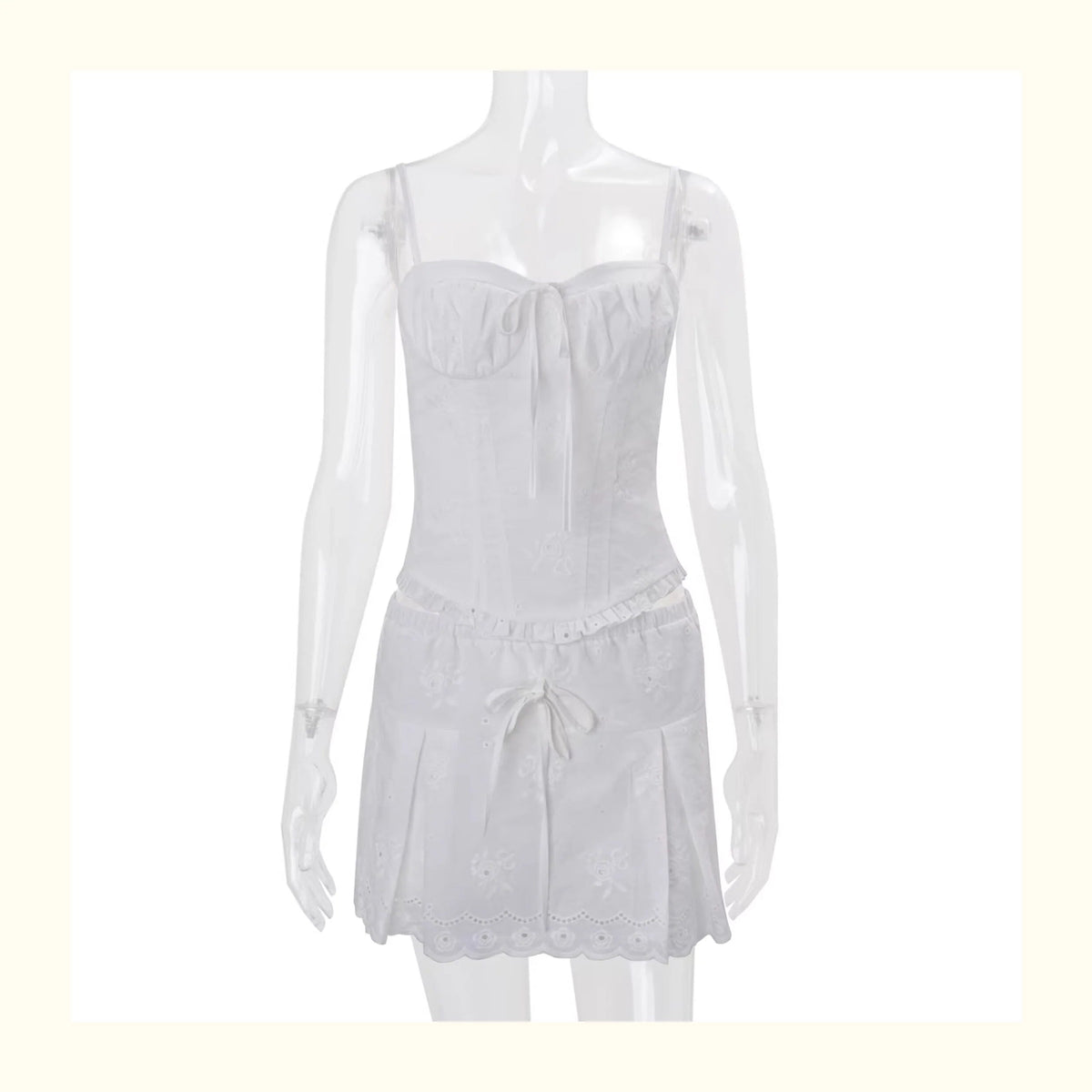 Corset Detail Skirt Set