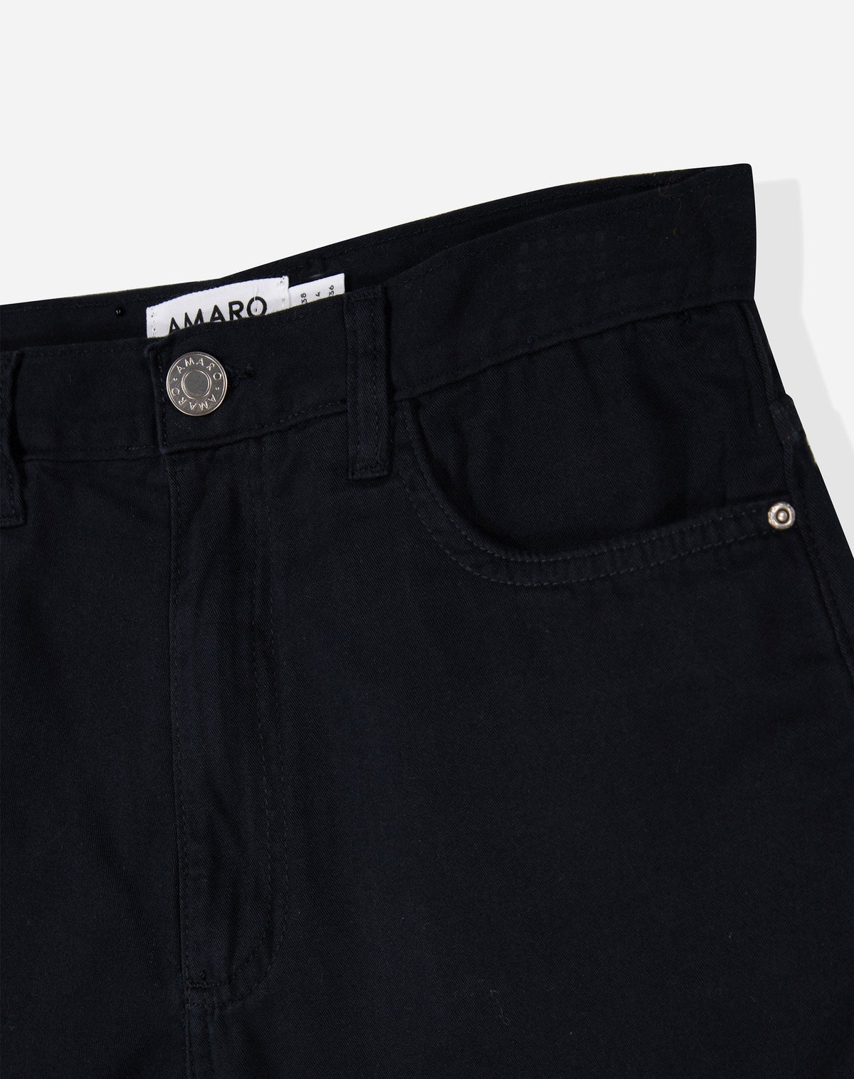 Black Women's Denim Shorts with Cuff