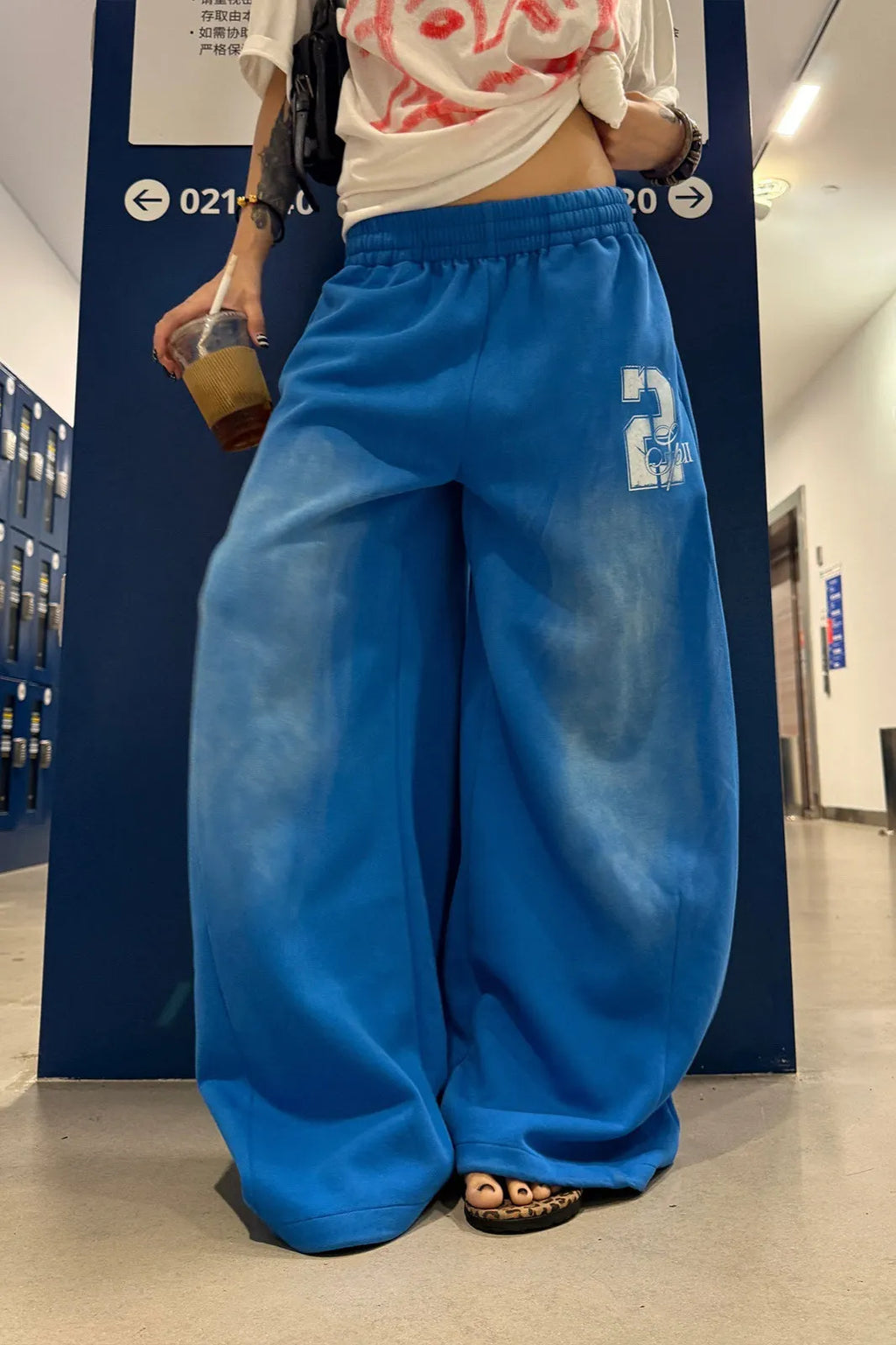 Y2K Oversized Blue Sweat Pant