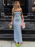 Rosalie Polka Dot Halter Maxi Dress