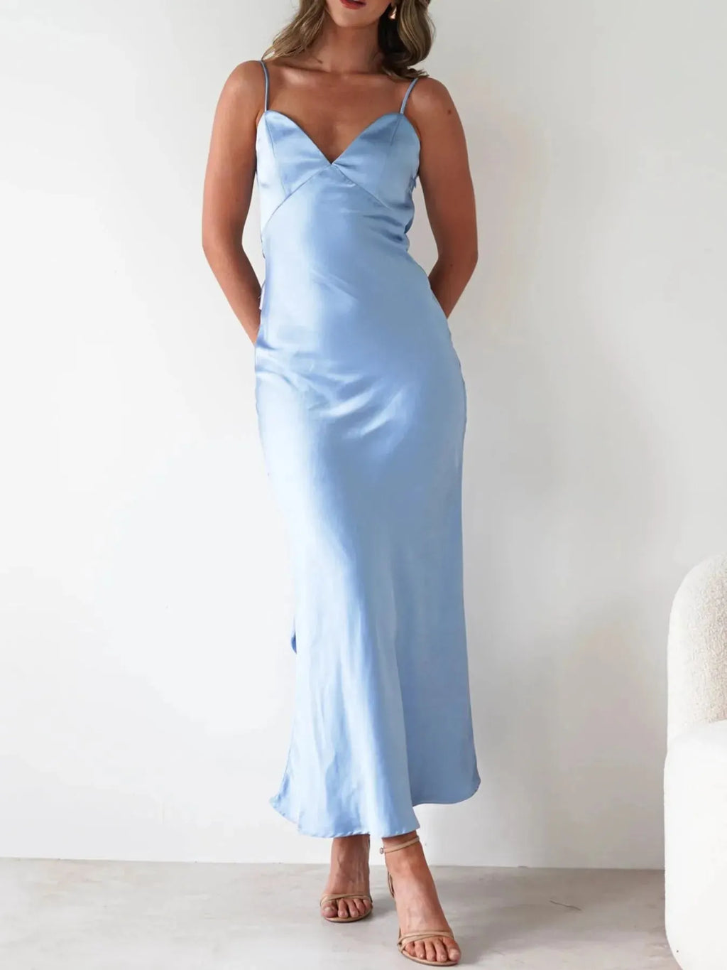 Maxi Dress Backless Cami Slip Elegant Party Cocktail