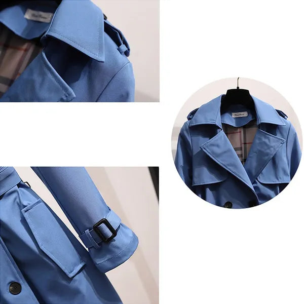 Women's Waterproof Long Trench Coat with Belt