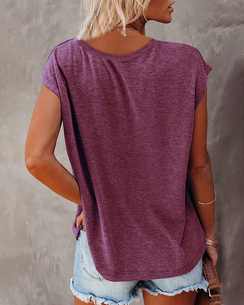 Loose-Fitting Women's V-Neck T-Shirt