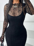 Lace Solid Color Maxi Dresses