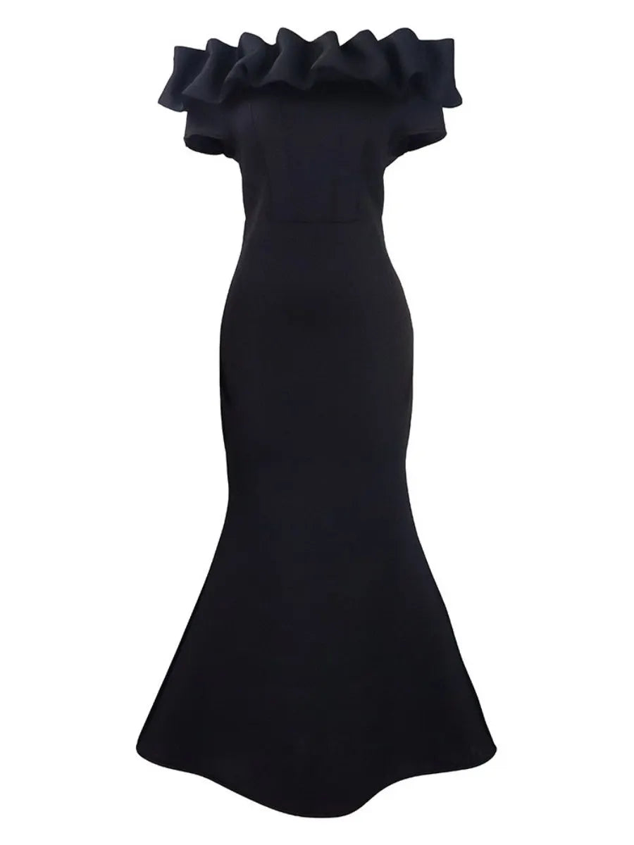 Off Shoulder Sexy Fishtail Formal Dress Maxi Dresses