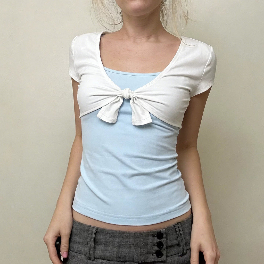 Runa Tie Front Shrug Top