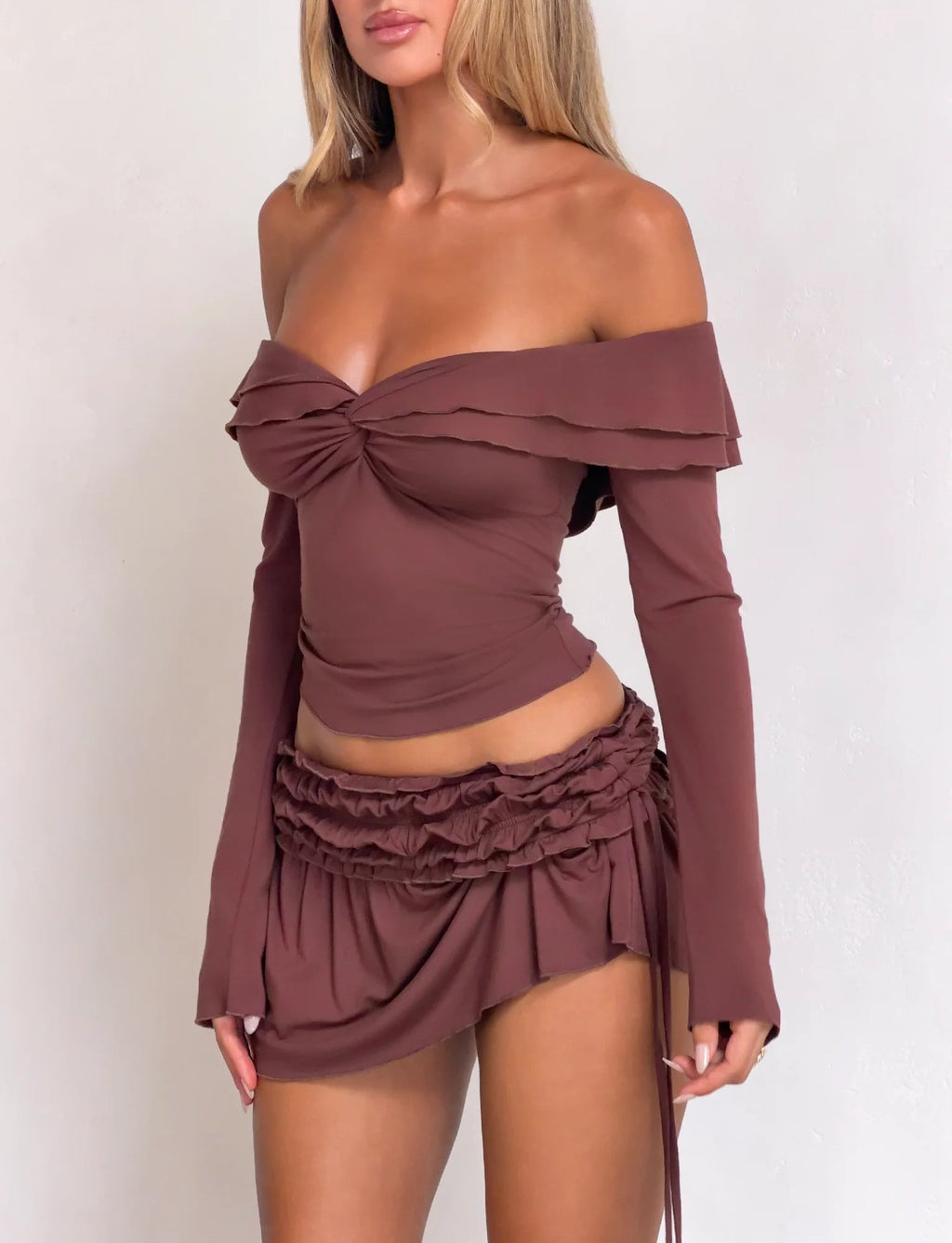 Reeve Ruched Mini Skirt
