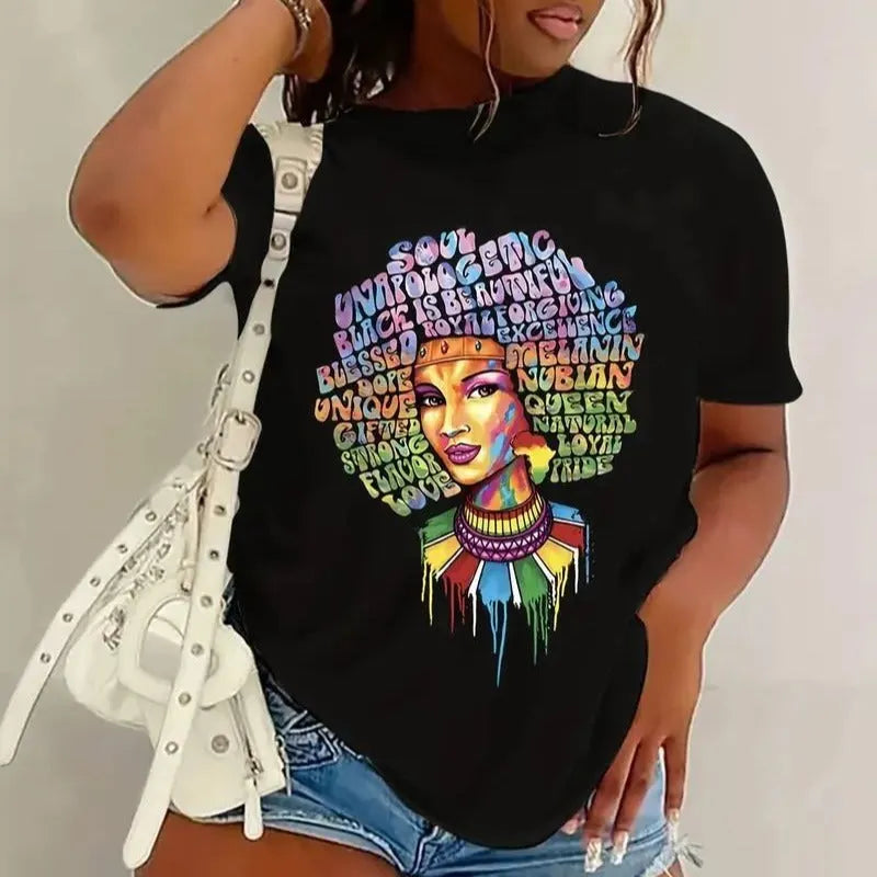 Women Casual Cartoon Girl'S Printed Short-Sleeved T-Shirt