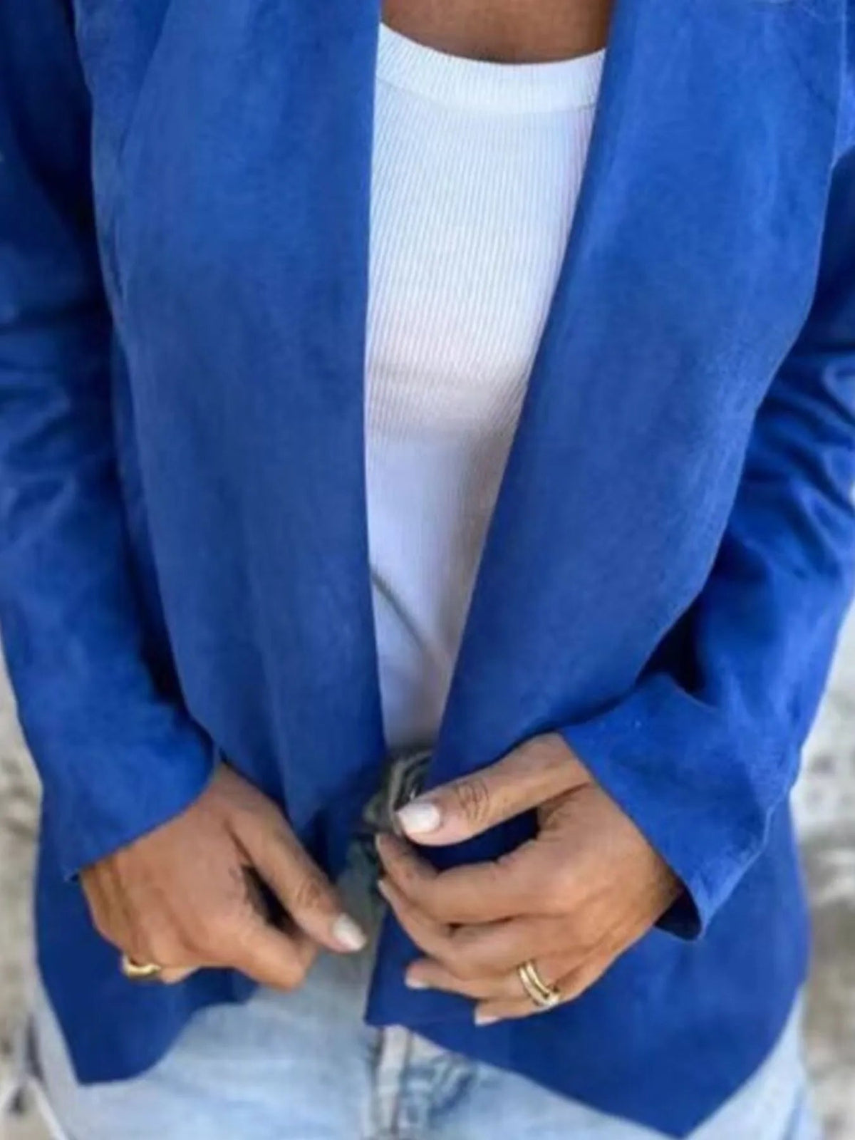 Plus Size Open Front Casual Cardigan