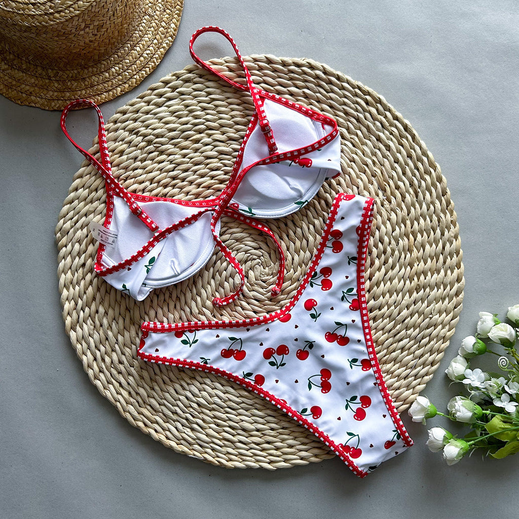 Joy Cherry Print Bikini Set