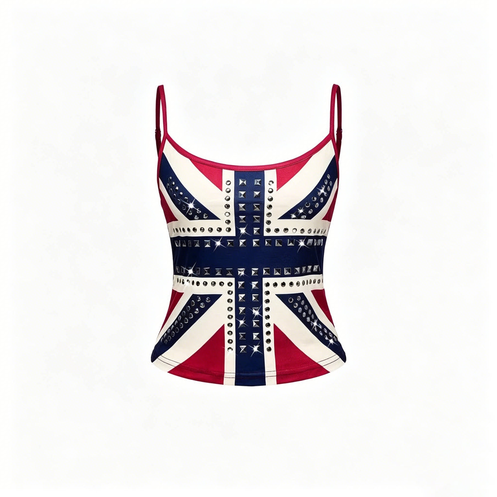 Susan Union Jack Studded Camisole