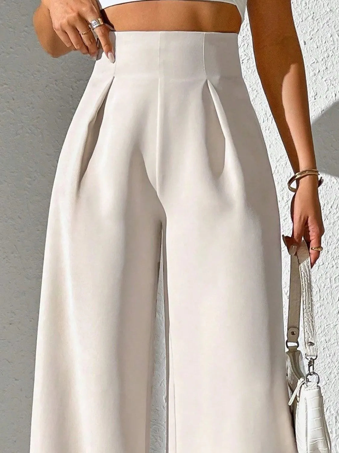 Chic High Waist Wide Leg Pants