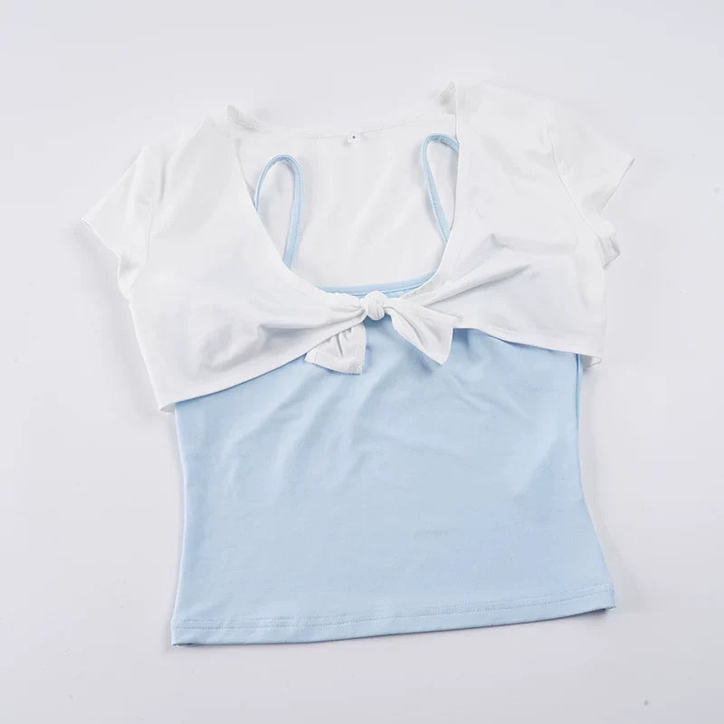Runa Tie Front Shrug Top