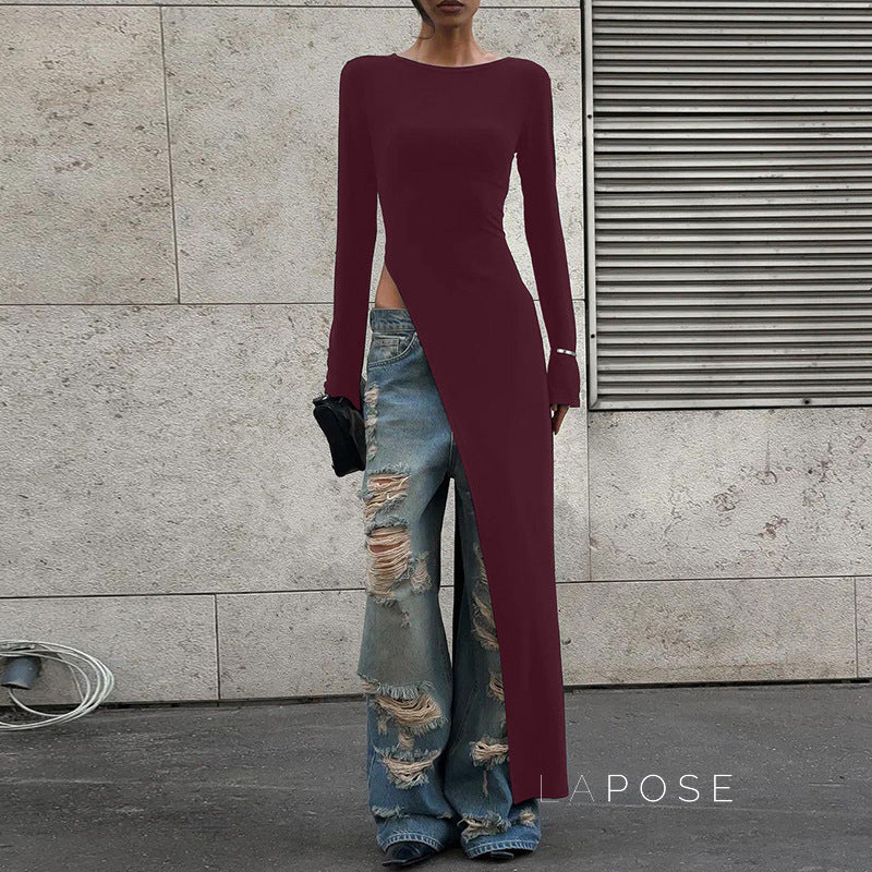 Ohana Sleek Slit Maxi Dress