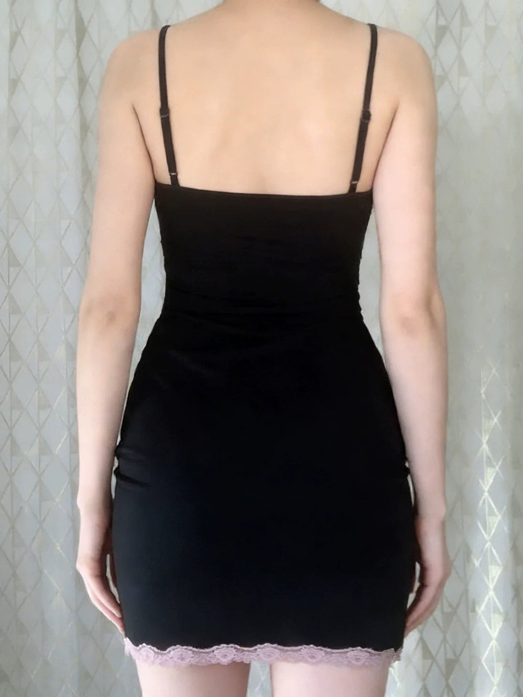 Analeigha Lace Trim Mini Dress