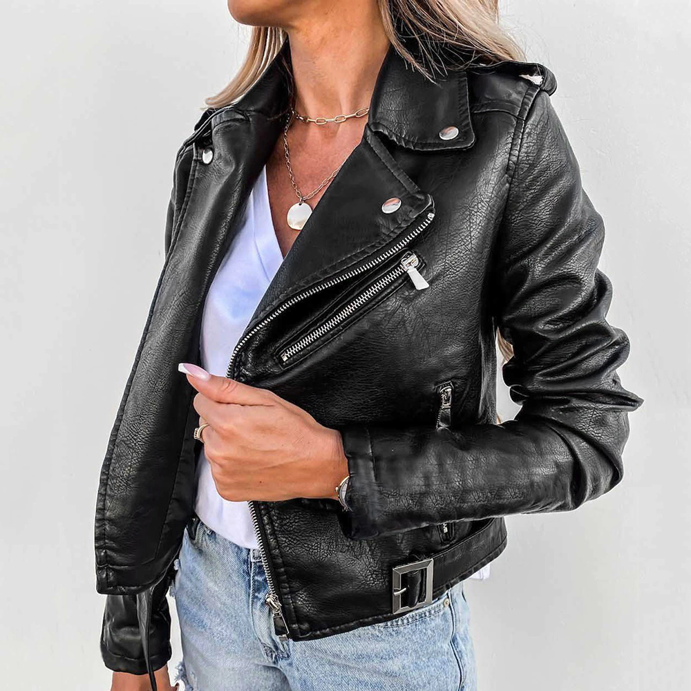 Dalí - Classic Leather Biker Jacket