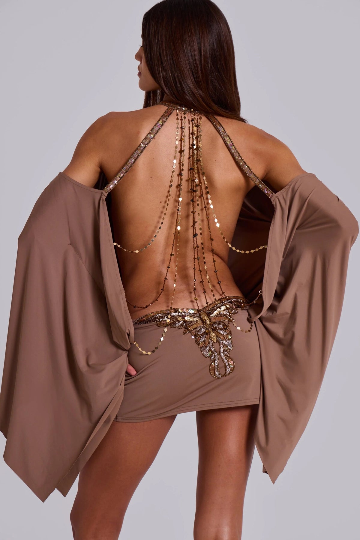 Bracha Embellished Butterfly Mini Dress