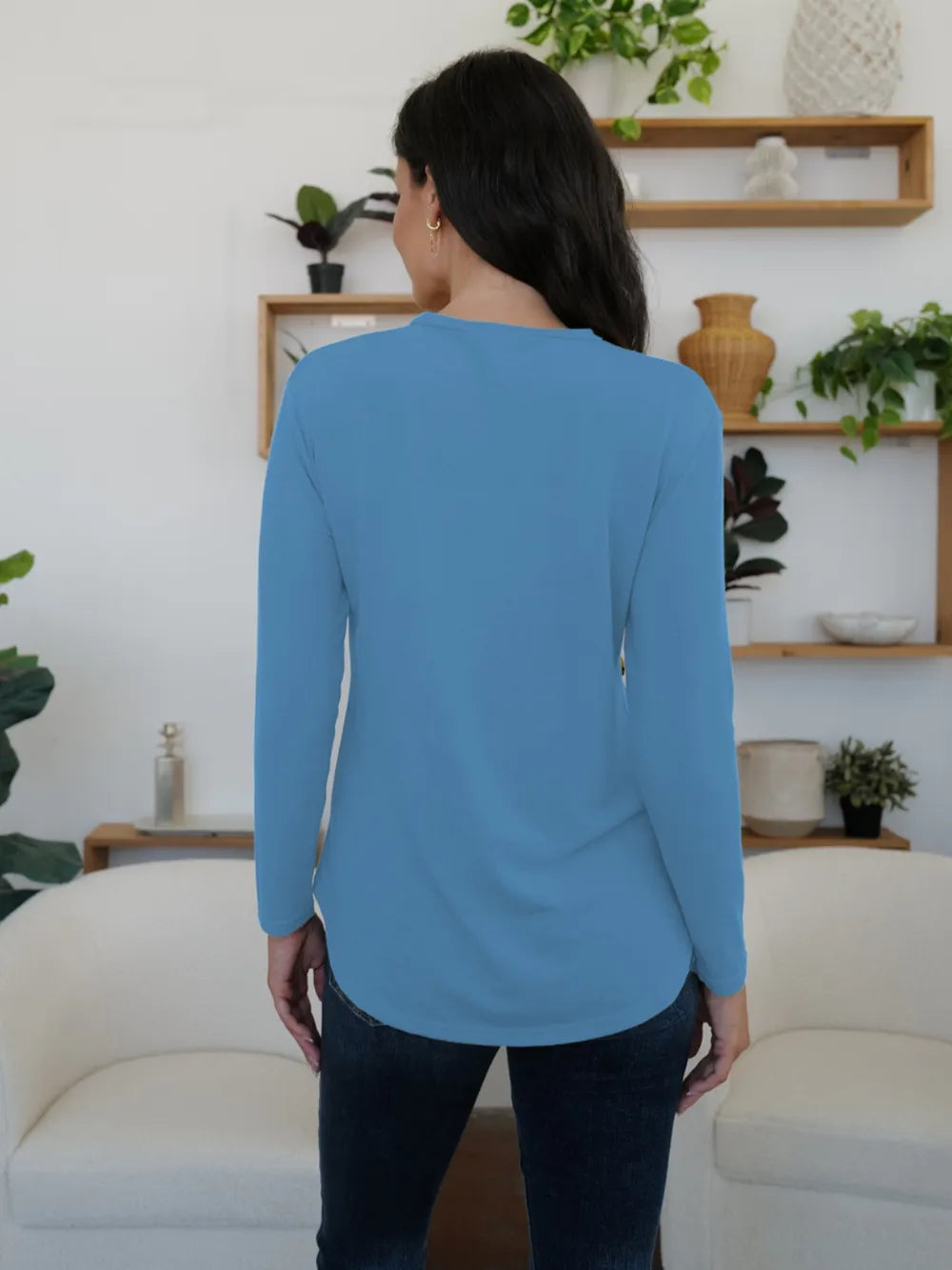 Tunic T-Shirt Top Stretch Everyday Casual Comfort Chic