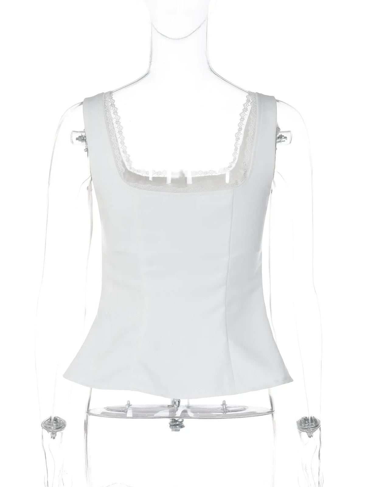 Kelis Lace Trim Ruched Tank