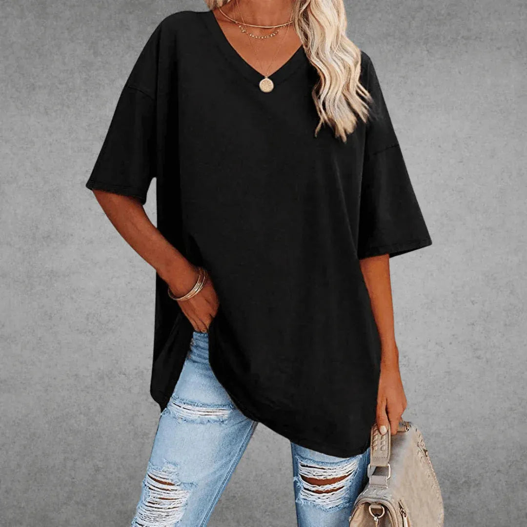 Comfortable Oversized V-Neck T-Shirt for Women