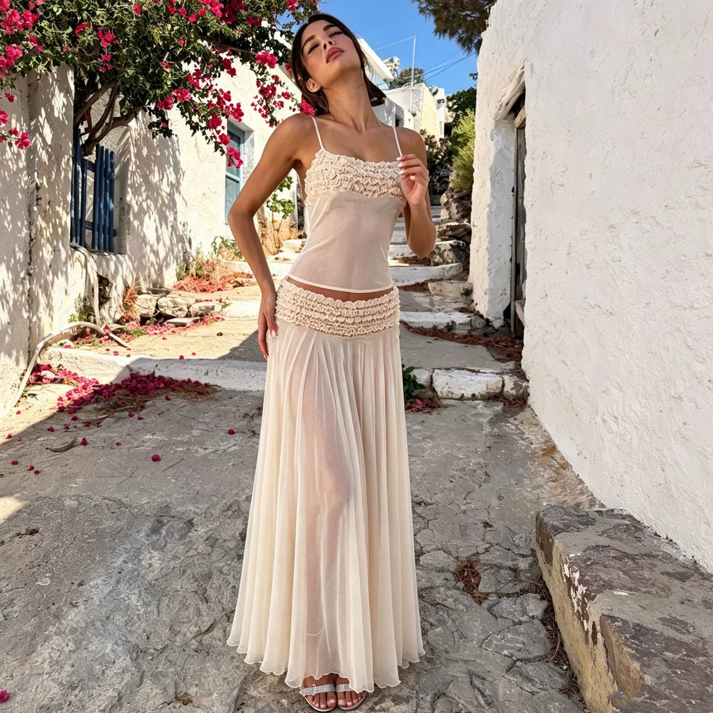 Ailin Ruffle Cami Maxi Skirt Set