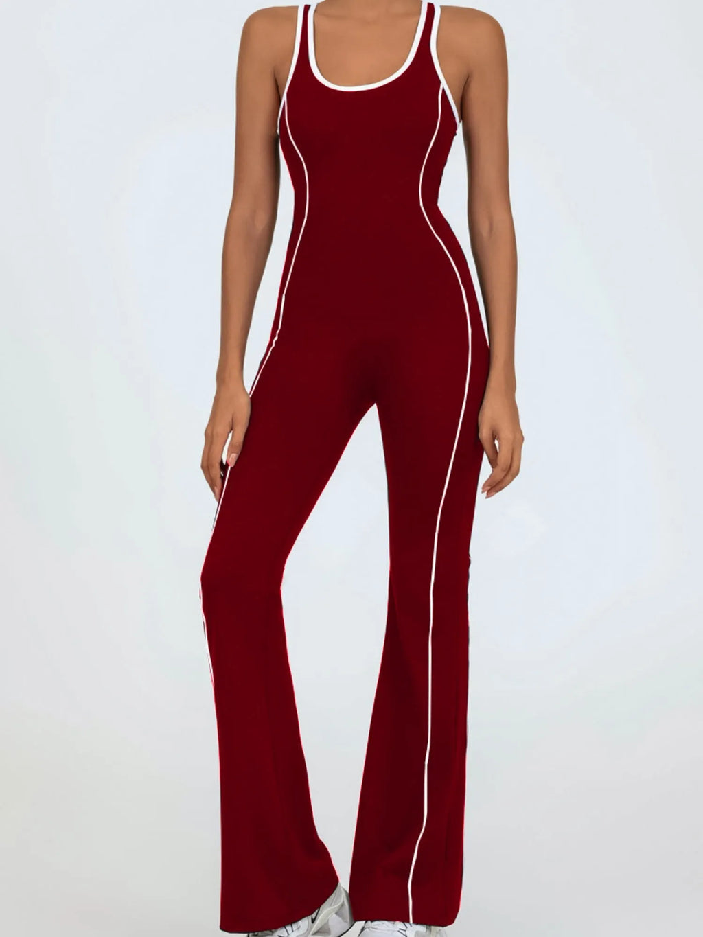 Color-blocked Backless Fitness Exercise Bodysuits