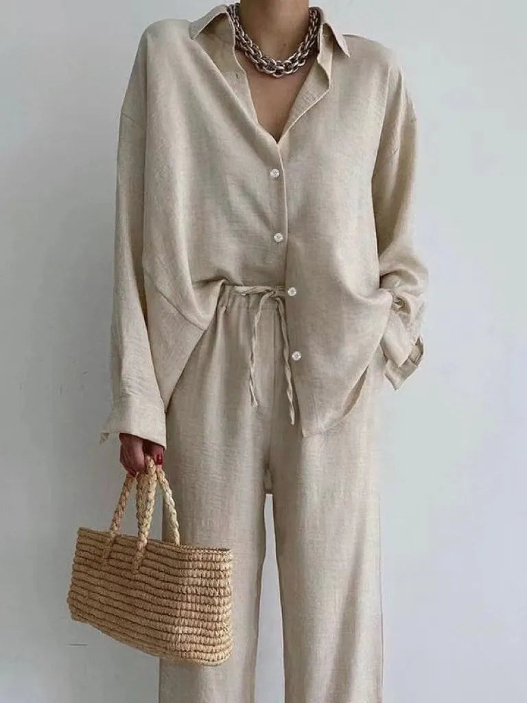 Ladies Summer Set With Blouse And Pants