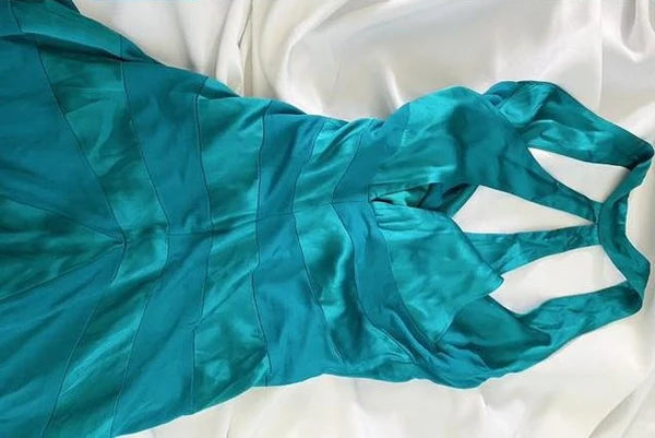 Blue Vintage Fairy Short Satin Homecoming Dress Party Dress Birthday Dress Prom Dress