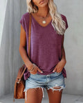 Loose-Fitting Women's V-Neck T-Shirt