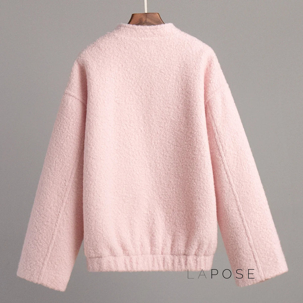 Ellisyn Pink Faux Fur Jacket
