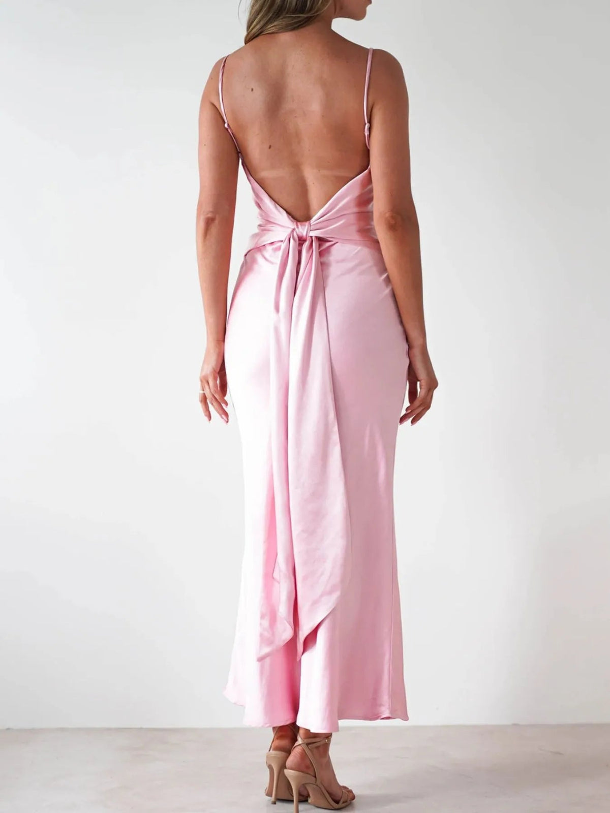 Maxi Dress Backless Cami Slip Elegant Party Cocktail