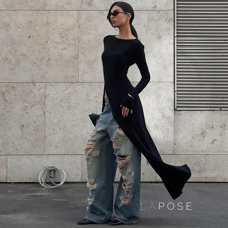 Ohana Sleek Slit Maxi Dress