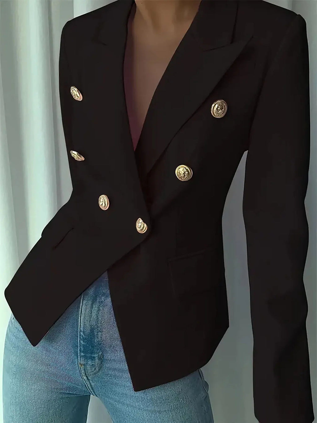 Blazer Lapel Collar Workwear Casual Chic Modern Trendy