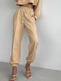 Jogger Pant Drawstring Tapered Leg Casual Chic Holiday