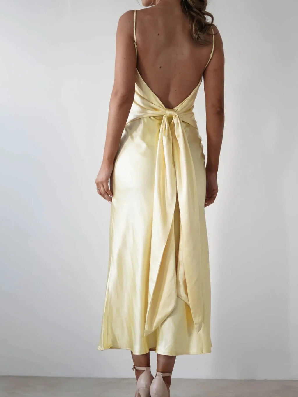 Maxi Dress Backless Cami Slip Elegant Party Cocktail