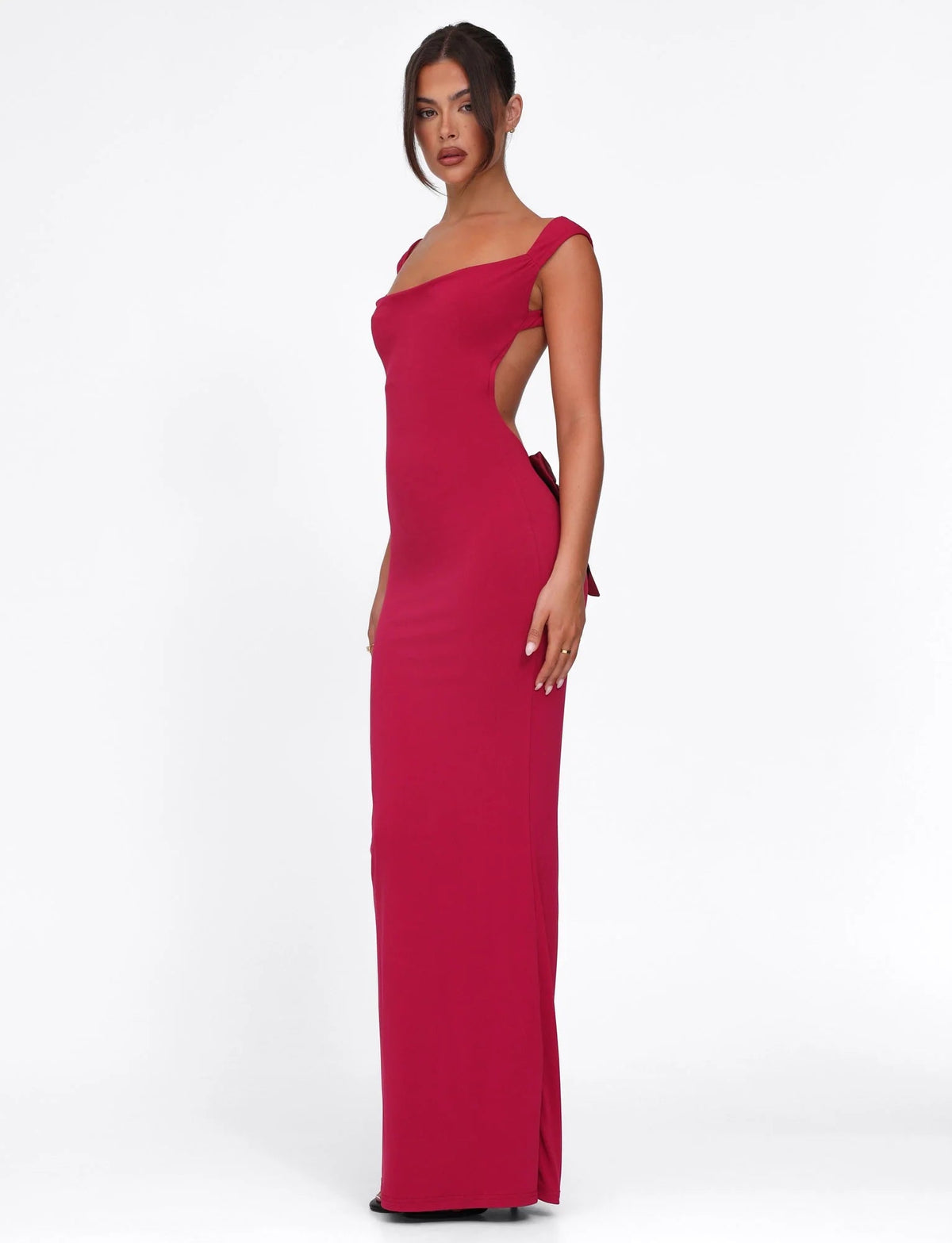 Sasha Satin Bow Maxi Dress