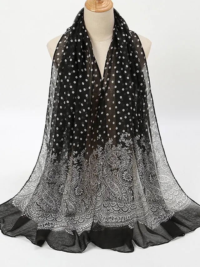 Summer Lady Dots Scarf Shawl Holiday Fashion Clothing Accessories Invierno Mujer Women Scarves Shawls for Women