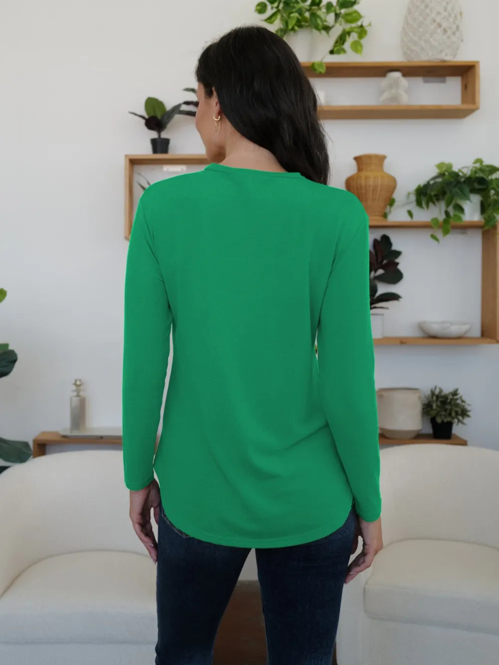 Tunic T-Shirt Top Stretch Everyday Casual Comfort Chic