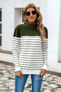 Sweater Striped Confetti Knit Chunky Cozy Winter Fashion