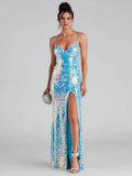 Liber Summer Women's Sequins Photography Travel Maxi Dresses