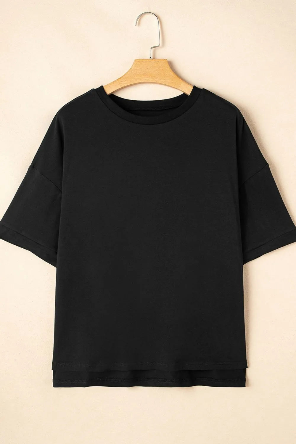 T-Shirt Oversized Top Everyday Casual Hi Low Hem Boho