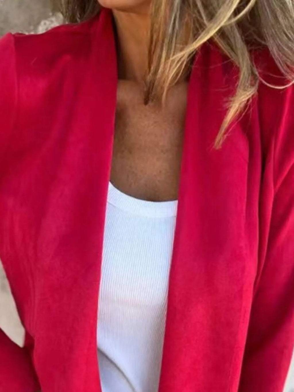 Plus Size Open Front Casual Cardigan