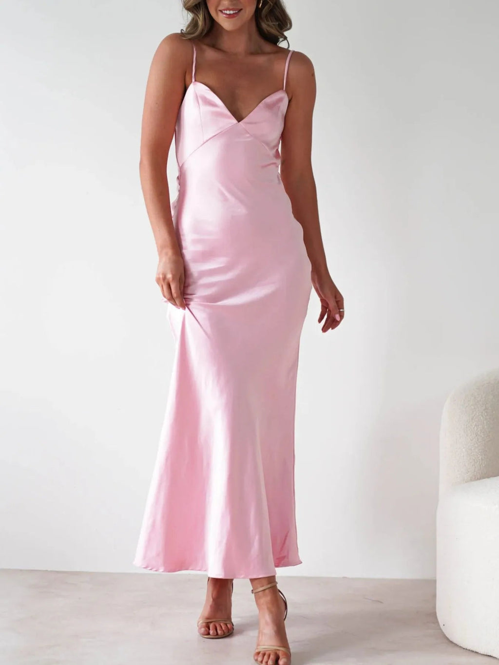 Maxi Dress Backless Cami Slip Elegant Party Cocktail