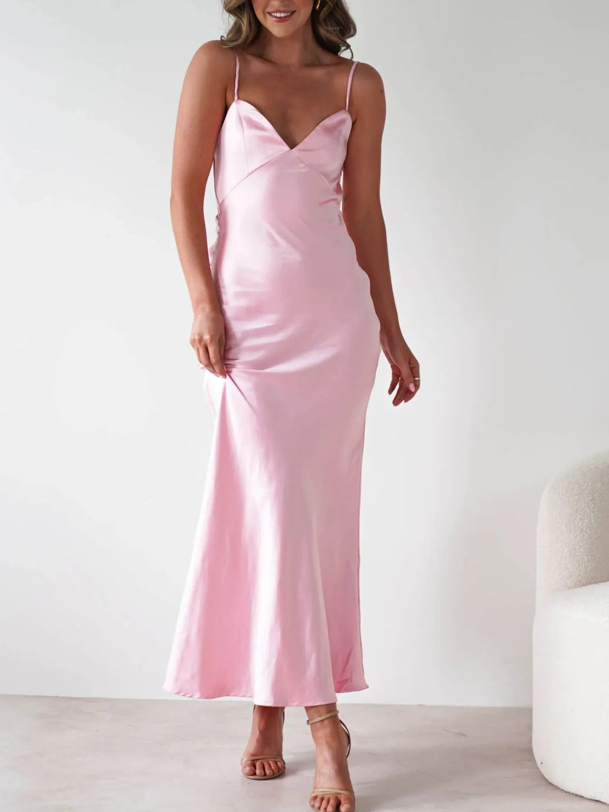 Maxi Dress Backless Cami Slip Elegant Party Cocktail