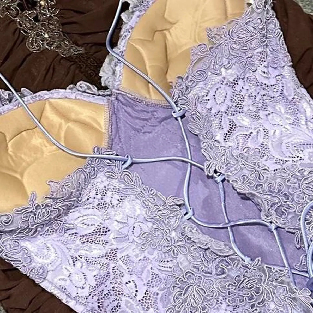 Purple Delicate Lace Slim Fit Long Ball Gown Elegant Party Dress Evening Gown