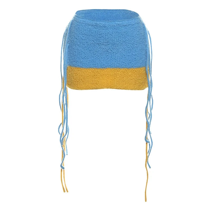 Mae Tassel Knit Mini Skirt