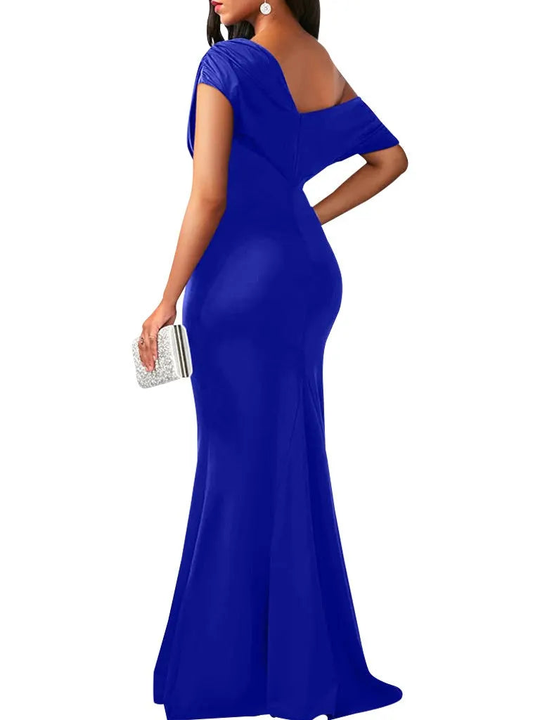 Sleeveless Off-shoulder Bodycon Long Dress