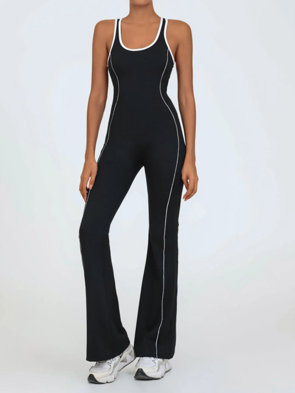 Color-blocked Backless Fitness Exercise Bodysuits