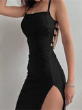 Strappy Backless Bodycon Halter Dress
