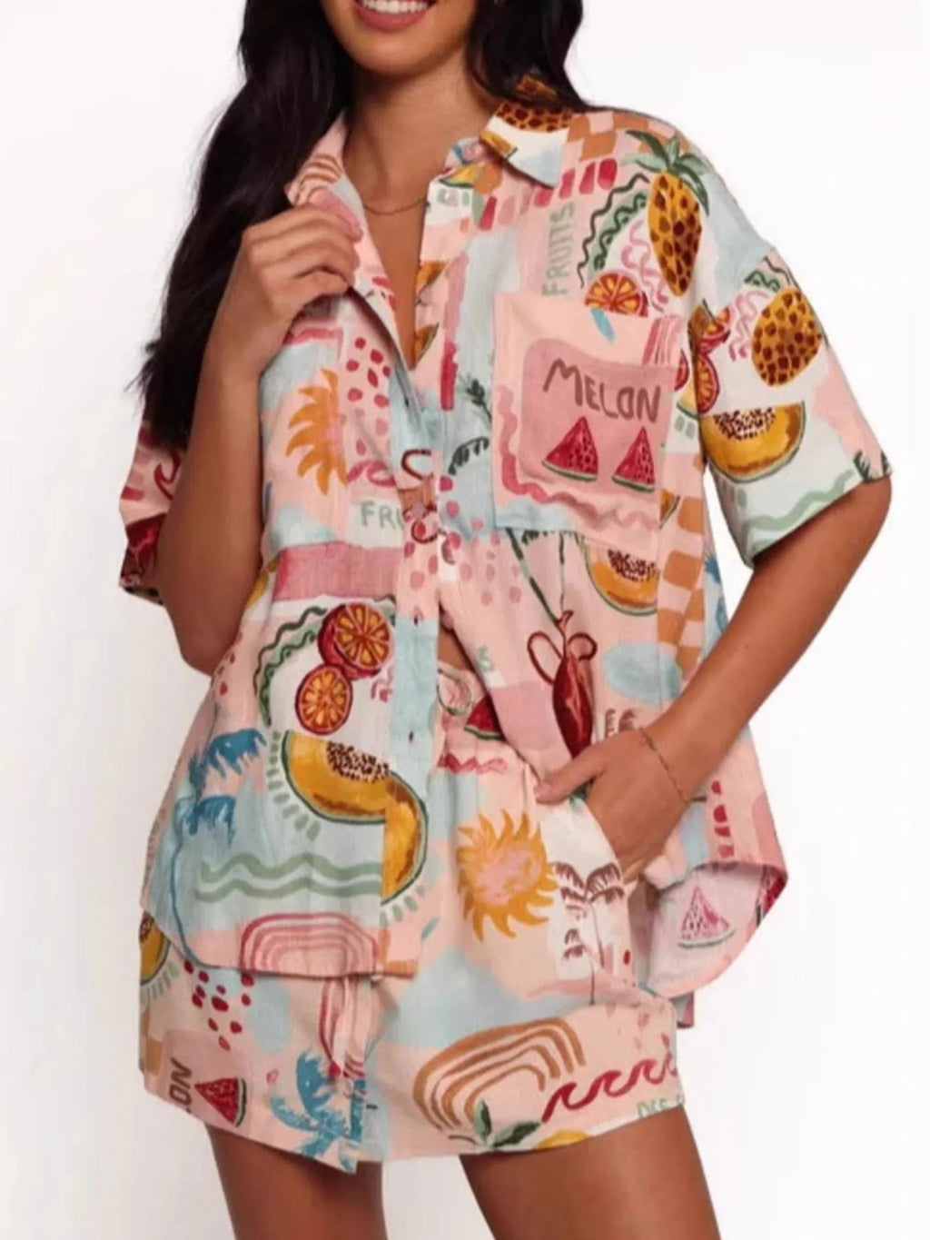 Two-Piece Outfit Set Printed Comfort Summer Casual Outdoor